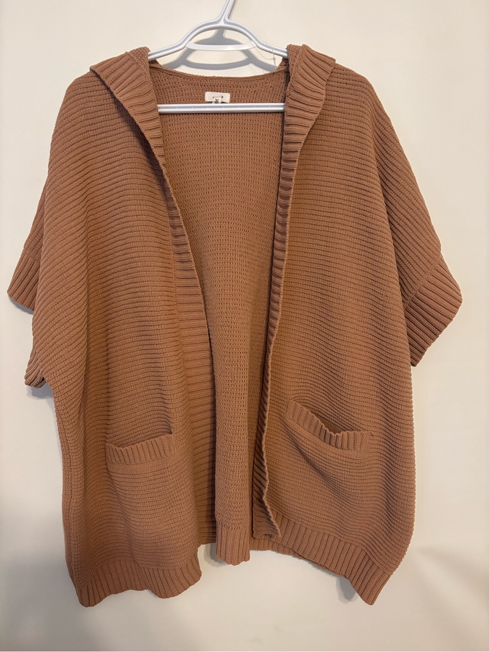 aerie Open-Front Hooded Cardigan Sweater - Brown